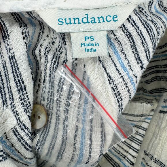 NWOT SUNDANCE Gigi Cotton Lightweight Boho Pant Size PS Petite S Blue White - Picture 6 of 7